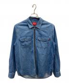 SUPREMEシュプリーム）の古着「Denim zip shirt」｜インディゴ