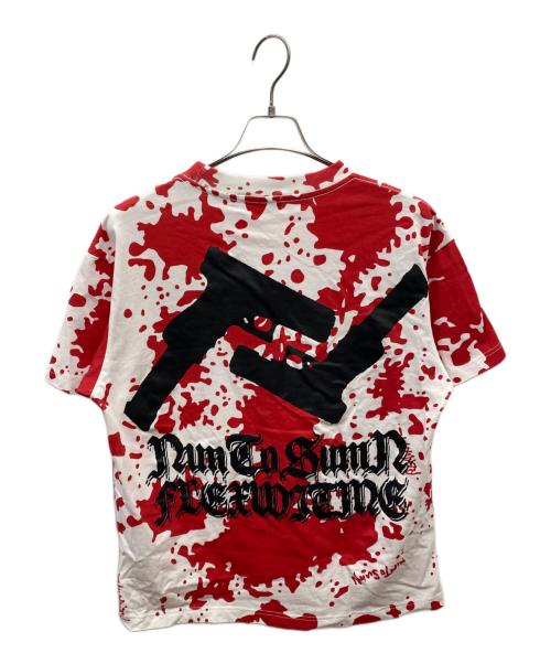 flexwitme（フレックスウィズミー）FLEXWITME (フレックスウィズミー) カモフラージュTシャツ ホワイト×レッド サイズ:Sの古着・服飾アイテム