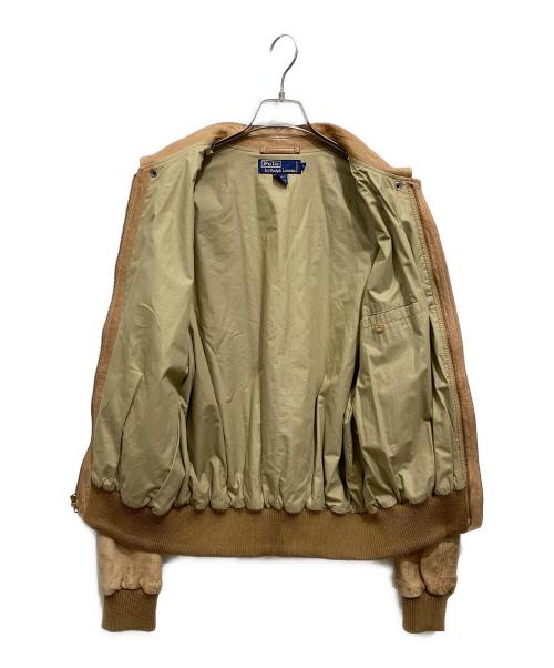 POLO RALPH LAUREN（ポロ・ラルフローレン）POLO RALPH LAUREN (ポロ・ラルフローレン) A-2レザーフライトジャケット ブラウン サイズ:Lの古着・服飾アイテム