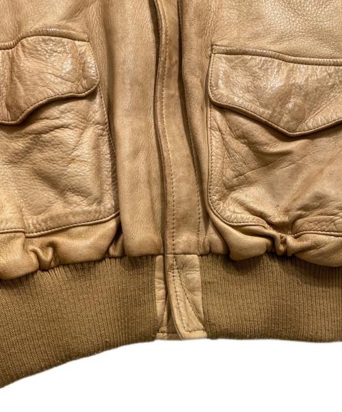 POLO RALPH LAUREN（ポロ・ラルフローレン）POLO RALPH LAUREN (ポロ・ラルフローレン) A-2レザーフライトジャケット ブラウン サイズ:Lの古着・服飾アイテム