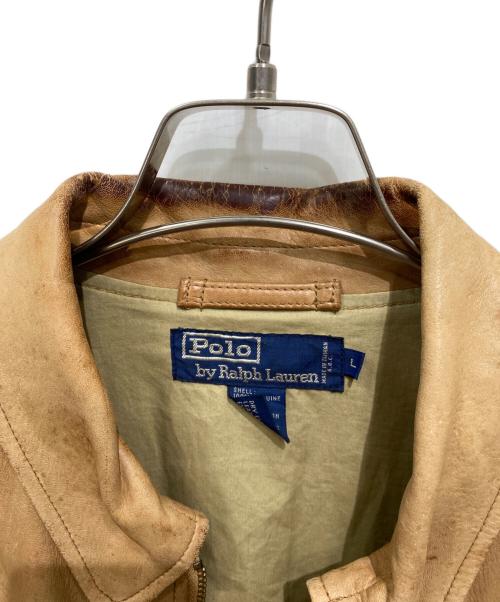 POLO RALPH LAUREN（ポロ・ラルフローレン）POLO RALPH LAUREN (ポロ・ラルフローレン) A-2レザーフライトジャケット ブラウン サイズ:Lの古着・服飾アイテム