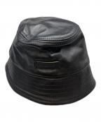 BREATHブレス）の古着「NEWRICH LEATHER BUCKET HAT」｜ブラック