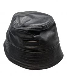 BREATH（ブレス）の古着「NEWRICH LEATHER BUCKET HAT」｜ブラック