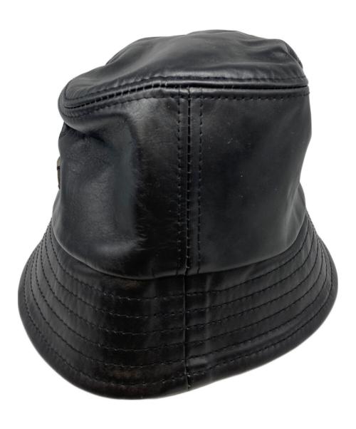 BREATH（ブレス）BREATH (ブレス) NEWRICH LEATHER BUCKET HAT ブラックの古着・服飾アイテム