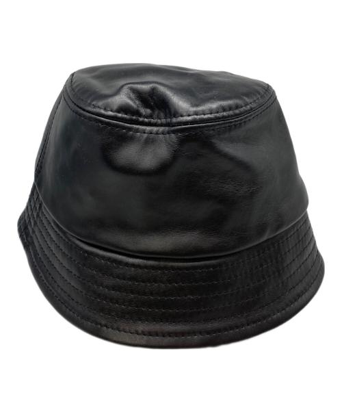 BREATH（ブレス）BREATH (ブレス) NEWRICH LEATHER BUCKET HAT ブラックの古着・服飾アイテム