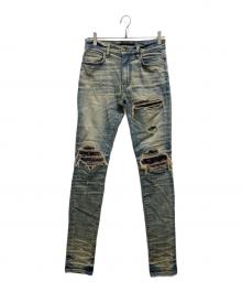 AMIRI（アミリ）の古着「MX1 蛇腹バンダナ デニムパンツ」｜インディゴ