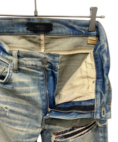 AMIRI（アミリ）AMIRI (アミリ) MX1 蛇腹バンダナ デニムパンツ インディゴ サイズ:W29の古着・服飾アイテム