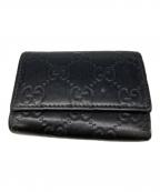 GUCCIグッチ）の古着「グッチシマ6連キーケース」｜ブラック