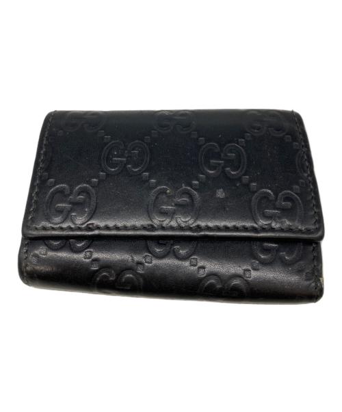 GUCCI（グッチ）GUCCI (グッチ) グッチシマ6連キーケース ブラックの古着・服飾アイテム