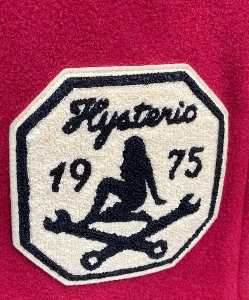 Hysteric Glamour（ヒステリックグラマー）Hysteric Glamour (ヒステリックグラマー) ROCK'N ROLL パッチレザースリーブジャケット レッド サイズ:Lの古着・服飾アイテム