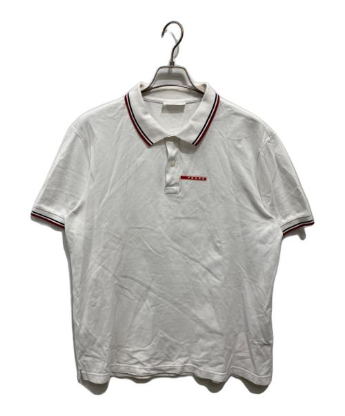 PRADA（プラダ）PRADA (プラダ) ポロシャツ ホワイト サイズ:3XLの古着・服飾アイテム