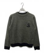 stussyステューシー）の古着「90’sクルーネックニット」｜グリーン