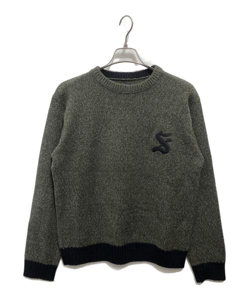 stussy（ステューシー）stussy (ステューシー) 90’sクルーネックニット グリーン サイズ:Sの古着・服飾アイテム