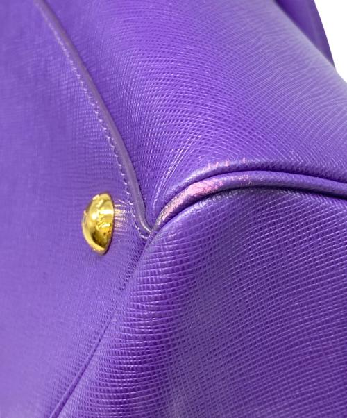 PRADA（プラダ）PRADA (プラダ) サフィアーノレザーがま口バック パープルの古着・服飾アイテム