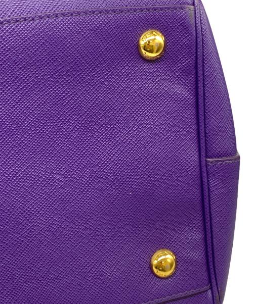 PRADA（プラダ）PRADA (プラダ) サフィアーノレザーがま口バック パープルの古着・服飾アイテム