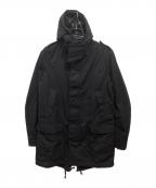 COMME des GARCONS HOMMEコムデギャルソン オム）の古着「フーデッドコート」｜ブラック