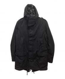 COMME des GARCONS HOMME（コムデギャルソン オム）の古着「フーデッドコート」｜ブラック