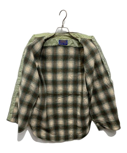 PENDLETON（ペンドルトン）PENDLETON (ペンドルトン) 70‐80’s オンブレチェック ネルシャツ グリーン サイズ:Mの古着・服飾アイテム