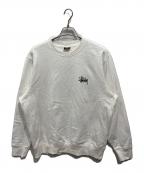 stussyステューシー）の古着「Basic Stussy Crewneck」｜ホワイト