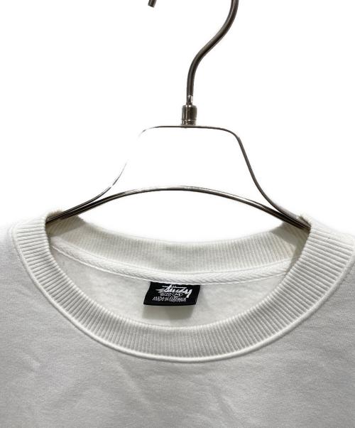 stussy（ステューシー）stussy (ステューシー) Basic Stussy Crewneck ホワイト サイズ:Mの古着・服飾アイテム