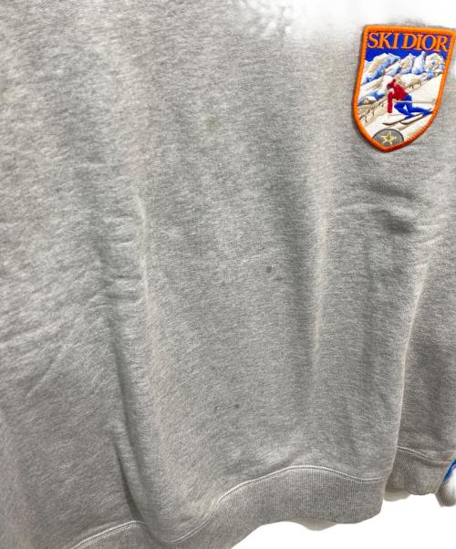 Dior（ディオール）DIOR (ディオール) 21AW SKI DIOR PATCH CREWNECK SWEAT グレー サイズ:XLの古着・服飾アイテム