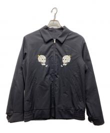 JohnUNDERCOVER×STUDIOUS（ジョンアンダーカバー×ステュディオス）の古着「別注スカル刺繍ジャケット」｜ブラック