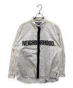 NEIGHBORHOODネイバーフッド）の古着「23ss TIE SHIRT LS」｜ホワイト×ブラック