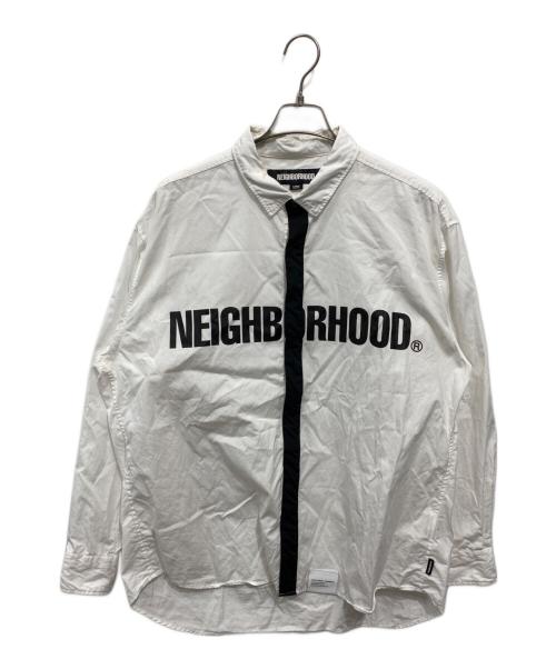 NEIGHBORHOOD（ネイバーフッド）NEIGHBORHOOD (ネイバーフッド) 23ss TIE SHIRT LS ホワイト×ブラック サイズ:Lの古着・服飾アイテム