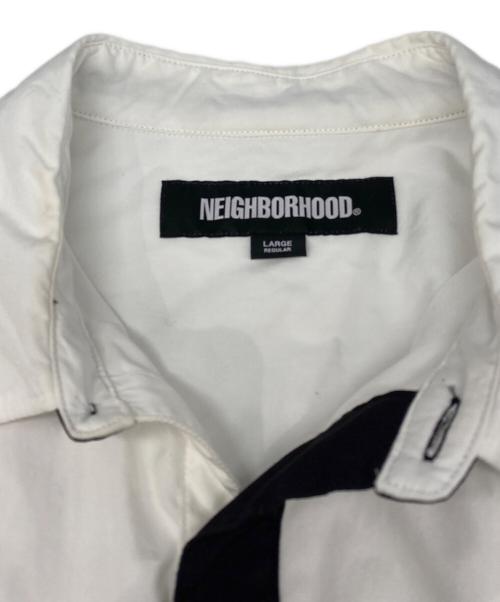 NEIGHBORHOOD（ネイバーフッド）NEIGHBORHOOD (ネイバーフッド) 23ss TIE SHIRT LS ホワイト×ブラック サイズ:Lの古着・服飾アイテム