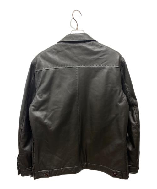 CHAPS RALPH LAUREN（チャップス ラルフローレン）CHAPS RALPH LAUREN (チャップス ラルフローレン) ラムレザージャケット ブラウン サイズ:Lの古着・服飾アイテム