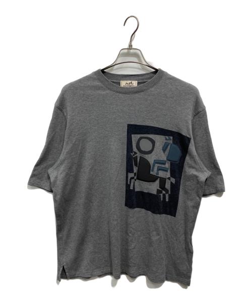 HERMES（エルメス）HERMES (エルメス) 23-24AW ヴェルキー・ラブTシャツ グレー サイズ:Mの古着・服飾アイテム