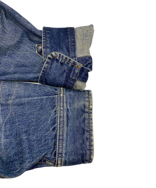 BALENCIAGA（バレンシアガ）BALENCIAGA (バレンシアガ) 21SS クラッシュ加工オーバーサイズデニム長袖シャツ インディゴ サイズ:XSの古着・服飾アイテム