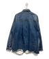 BALENCIAGA (バレンシアガ) 21SS クラッシュ加工オーバーサイズデニム長袖シャツ インディゴ サイズ:XS：60000円