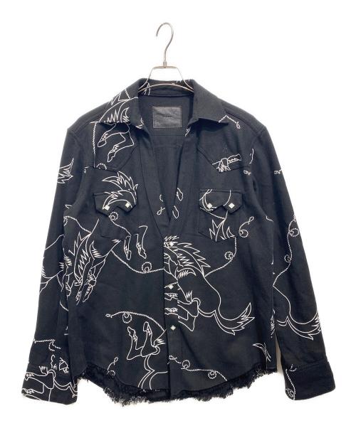the letters（レターズ）the letters (レターズ) シャツジャケット ブラック サイズ:Lの古着・服飾アイテム