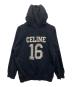 CELINE (セリーヌ) カシミヤ混刺繍ジップアップパーカー ブラック サイズ:XL：40000円