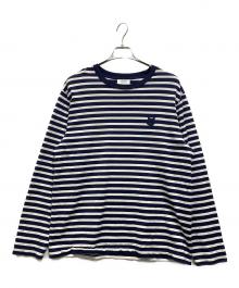 maison kitsune（メゾンキツネ）の古着「BOLD FOX HEAD PATCH COMFORT MARIN TEE-SHIRT」｜ネイビー×ホワイト