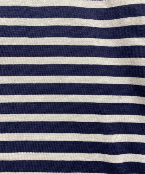 maison kitsune（メゾンキツネ）maison kitsune (メゾンキツネ) BOLD FOX HEAD PATCH COMFORT MARIN TEE-SHIRT ネイビー×ホワイト サイズ:Mの古着・服飾アイテム