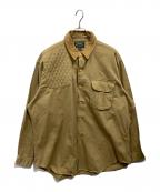 POLO COUNTRYポロカントリー）の古着「襟コーデュロイハンティングシャツ」｜ブラウン