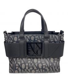 ARMANI EXCHANGE（アルマーニ エクスチェンジ）の古着「BOXロゴバックル 2WAYハンドバッグ」｜グレー