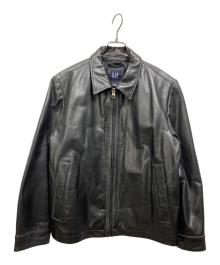 GAP（ギャップ）の古着「オールドレザージャケット」｜ブラック
