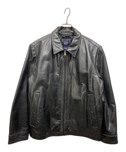 GAP（ギャップ）GAP (ギャップ) オールドレザージャケット ブラック サイズ:Mの古着・服飾アイテム