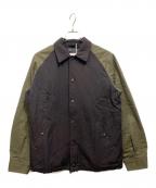 COMME des GARCONS HOMMEコムデギャルソン オム）の古着「切替スリーブ コーチジャケット」｜ブラウン×カーキ