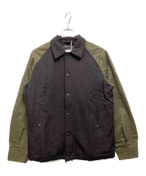 COMME des GARCONS HOMME（コムデギャルソン オム）COMME des GARCONS HOMME (コムデギャルソン オム) 切替スリーブ コーチジャケット ブラウン×カーキ サイズ:Sの古着・服飾アイテム