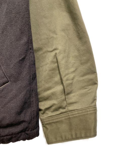 COMME des GARCONS HOMME（コムデギャルソン オム）COMME des GARCONS HOMME (コムデギャルソン オム) 切替スリーブ コーチジャケット ブラウン×カーキ サイズ:Sの古着・服飾アイテム