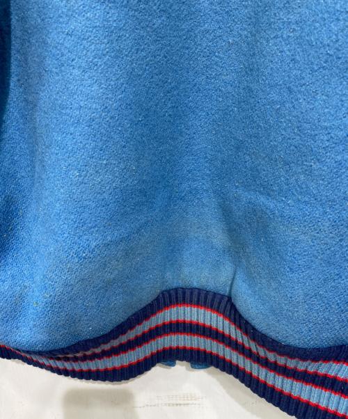 HEWITT（ヒューイット）HEWITT (ヒューイット) レザースリーブスタジャン ブルー サイズ:不明の古着・服飾アイテム