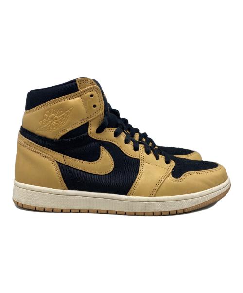 NIKE（ナイキ）NIKE (ナイキ) AIR JORDAN 1 RETRO HIGH OG ブラック×ベージュ サイズ:27.5cmの古着・服飾アイテム