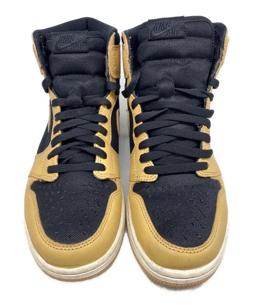 NIKE（ナイキ）NIKE (ナイキ) AIR JORDAN 1 RETRO HIGH OG ブラック×ベージュ サイズ:27.5cmの古着・服飾アイテム
