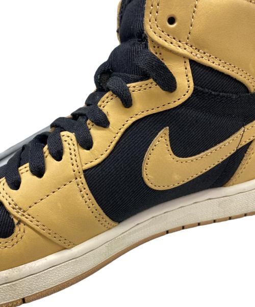 NIKE（ナイキ）NIKE (ナイキ) AIR JORDAN 1 RETRO HIGH OG ブラック×ベージュ サイズ:27.5cmの古着・服飾アイテム