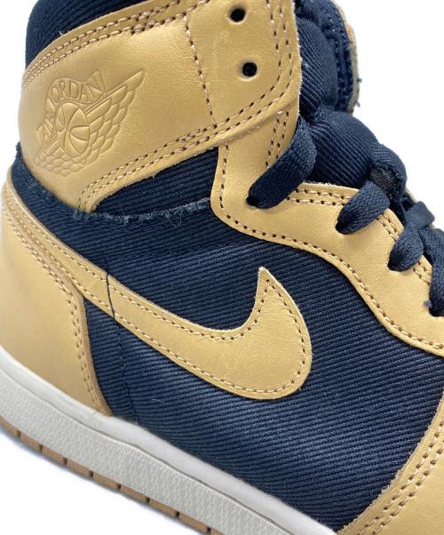 NIKE（ナイキ）NIKE (ナイキ) AIR JORDAN 1 RETRO HIGH OG ブラック×ベージュ サイズ:27.5cmの古着・服飾アイテム