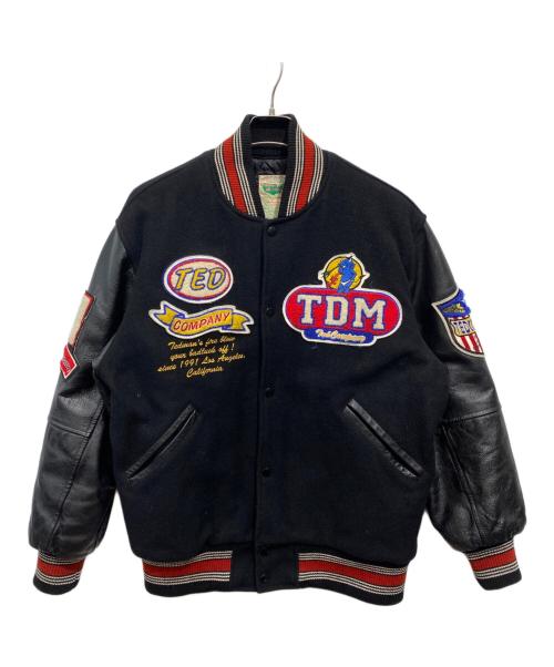 TED COMPANY（テッドカンパニー）TED COMPANY (テッドカンパニー) レザースリーブスタジャン ブラック サイズ:Mの古着・服飾アイテム